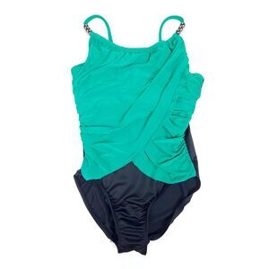 MIRACLESUIT Magicsuit Slimming Draped Underwire Shaping One Piece Swimsuit 10